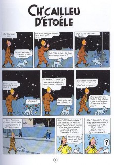 Extrait de Tintin (en langues régionales) -10Picard- Ch'cailleu d'étoéle