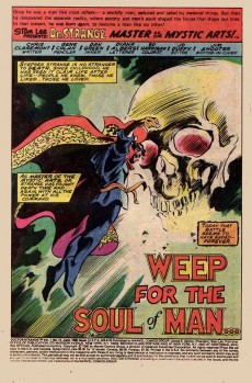 Extrait de Doctor Strange Vol.2 (1974) -41UK- Weep for the soul of man...