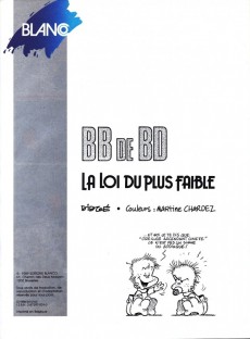 Extrait de BB de BD -1- La loi du plus faible