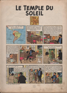 Extrait de Tintin (Historique) -14B13- Le temple du soleil
