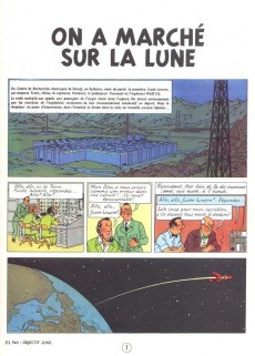Extrait de Tintin (Historique) -17C3- On a marché sur la Lune