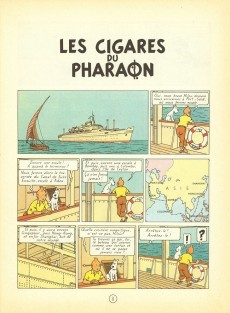 Extrait de Tintin (Historique) -4B36- Les cigares du pharaon