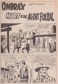 Extrait de Ombrax (Lug) -189- Mort d'un agent fédéral