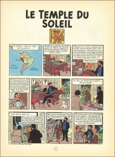 Extrait de Tintin (Historique) -14B38- Le temple du soleil