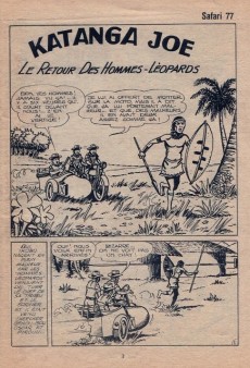 Extrait de Safari (Aventures et Voyages) -77- Katanga Joe - Le retour des hommes-léopards