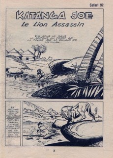 Extrait de Safari (Aventures et Voyages) -92- Katanga Joe - Le lion assassin