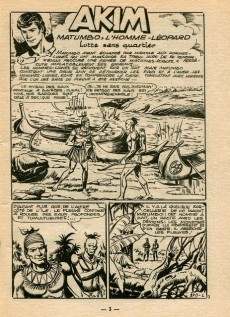 Extrait de Akim (1re série - Aventures et Voyages) -220- Matumbo, l'homme léopard - Lutte sans quartier