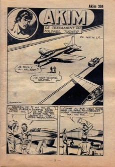 Extrait de Akim (1re série - Aventures et Voyages) -394- Le testament du colonel Tucker