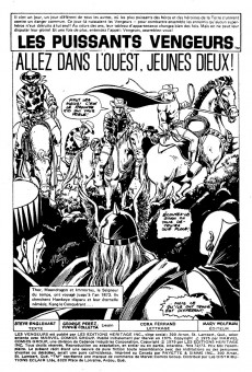 Extrait de Les vengeurs (Éditions Héritage) -7273- Allez dans l'Ouest, jeunes dieux!