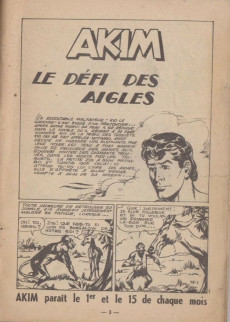 Extrait de Akim (1re série - Aventures et Voyages) -58- Le défi des aigles