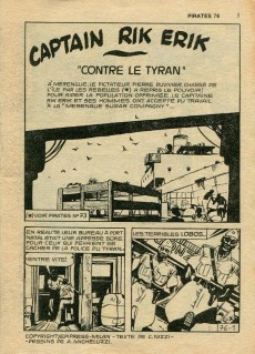 Extrait de Pirates (Mon Journal) -76- Captain Rik Erik contre le tyran