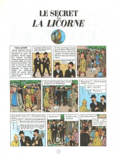 Extrait de Tintin (Historique) -11C8- Le Secret de la Licorne