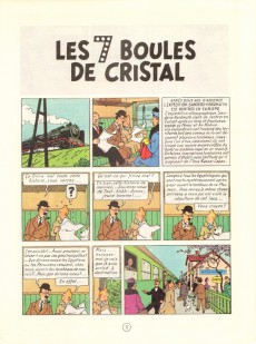 Extrait de Tintin (Historique) -13C3bis- Les 7 boules de cristal