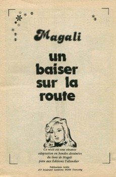 Extrait de Roses blanches (Arédit) -241- Un baiser sur la route