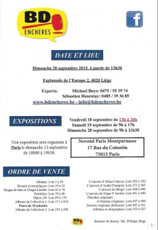 Extrait de (Catalogues) Ventes aux enchères - BD Enchères - BD Enchères - Dimanche 20 septembre 2015 - Palais des Congrès de Liège
