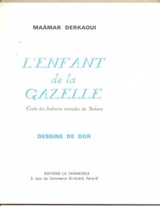 Extrait de L'enfant de la gazelle - L'Enfant de la gazelle : Conte des bédouins nomades du Sahara