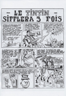 Extrait de Tintin - Pastiches, parodies & pirates - Le Tintin sifflera 3 fois
