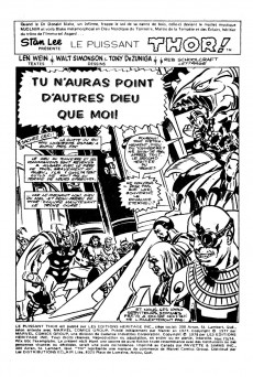 Extrait de Thor (Éditions Héritage) -7374- Tu n'auras point d'autre dieu que moi !