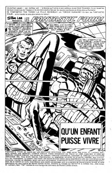 Extrait de Fantastic Four (Éditions Héritage) -113114- Qu'un enfant puisse vivre