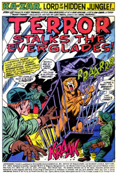 Extrait de Astonishing Tales Vol.1 (1970) -12- Terror stalks the everglades