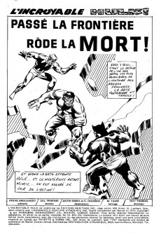 Extrait de L'incroyable Hulk (Éditions Héritage) -20- Passé la frontière rôde la mort !