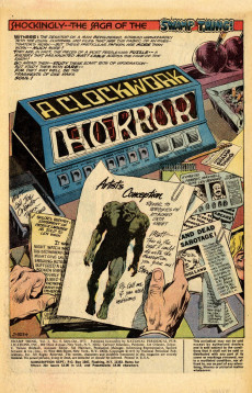 Extrait de Swamp Thing Vol.1 (DC Comics - 1972) -6- A Clockwork Horror