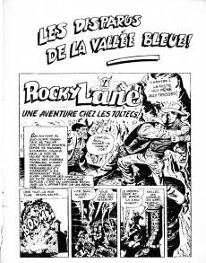 Extrait de Rocky Lane (Éditions des Remparts) -5- Les disparus de la Vallée Bleue