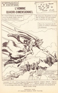 Extrait de Thor (1e Série - Arédit Flash) -20- L'homme quadri-dimensionnel
