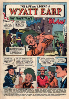 Extrait de Hugh O'Brian Famous Marshall - Wyatt Earp (Dell - 1958) -5- Gun Wild Fever