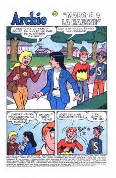 Extrait de Archie (Éditions Héritage - 1970) -98- Marché à la hausse