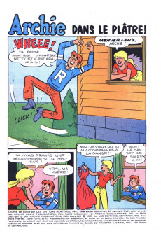 Extrait de Archie (Éditions Héritage - 1970) -103- Archie dans le plâtre !