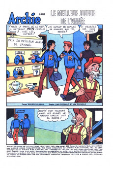 Extrait de Archie (Éditions Héritage - 1970) -112- Le meilleur joueur de l'année