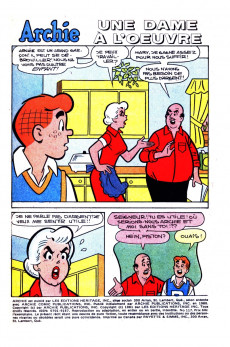 Extrait de Archie (Éditions Héritage - 1970) -117- Une dame à l'œuvre