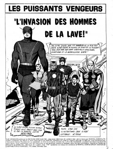 Extrait de Les vengeurs (Éditions Héritage) -2- L'invasion des hommes de la lave!