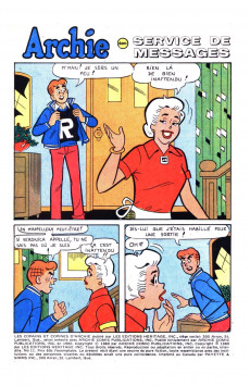 Extrait de Les copains et copines d'Archie (Éditions Héritage) -11- Service de messages