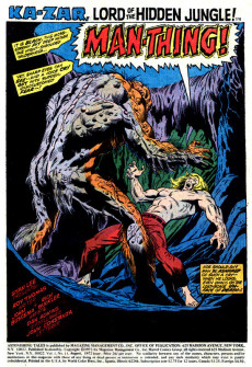 Extrait de Astonishing Tales Vol.1 (1970) -13- The Mark of the Man-Thing!
