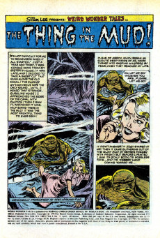 Extrait de Weird Wonder Tales (Marvel Comics - 1973) -3- The Thing in the Bog!