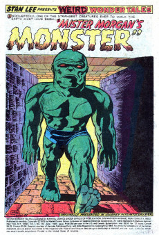 Extrait de Weird Wonder Tales (Marvel Comics - 1973) -10- Mister Morgan's Monster!