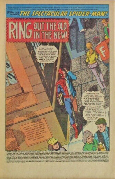 Extrait de Spectacular Spider-Man Vol.1 (Peter Parker, The) (1976) -58- Ring out the old in the new