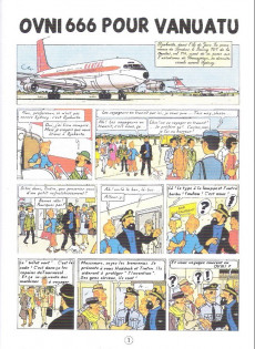 Extrait de Tintin - Pastiches, parodies & pirates -c2020PIR- Ovni 666 pour vanuatu