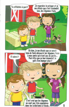 Extrait de BD des petits entrepreneurs - Julie organise un kiosque de fruits et légumes