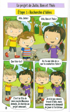 Extrait de BD des petits entrepreneurs - Julie organise une chasse au trésor