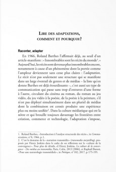 Extrait de (DOC) Études et essais divers - Adaptation et Bande Dessinée - éloge de la fidélité