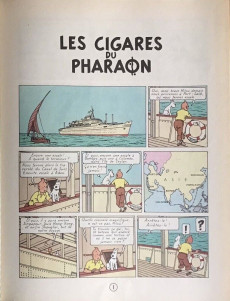 Extrait de Tintin (Historique) -4B35 DI- Les cigares du pharaon