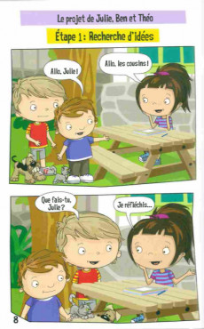 Extrait de BD des petits entrepreneurs - Julie organise le grand nettoyage du parc
