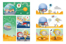 Extrait de Papi Génial et sa bulle qui va partout -1- Le gros robot de l'espace pas gentil du tout