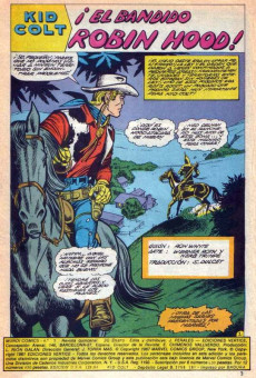 Extrait de Kid Colt (Ediciones Vértice - 1981) -1- El bandido Robin Hood