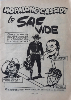 Extrait de Hopalong Cassidy (puis Cassidy) (Impéria) -196- Le sac vide