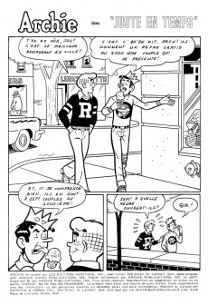 Extrait de Archie (Éditions Héritage - 1970) -74- Juste en temps