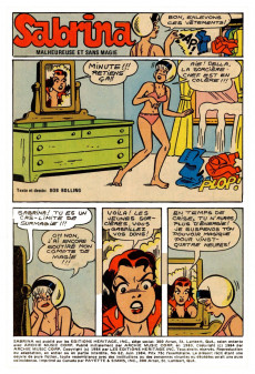 Extrait de Sabrina - La jeune sorcière (Éditions Héritage) -62- Malheureuse et sans magie